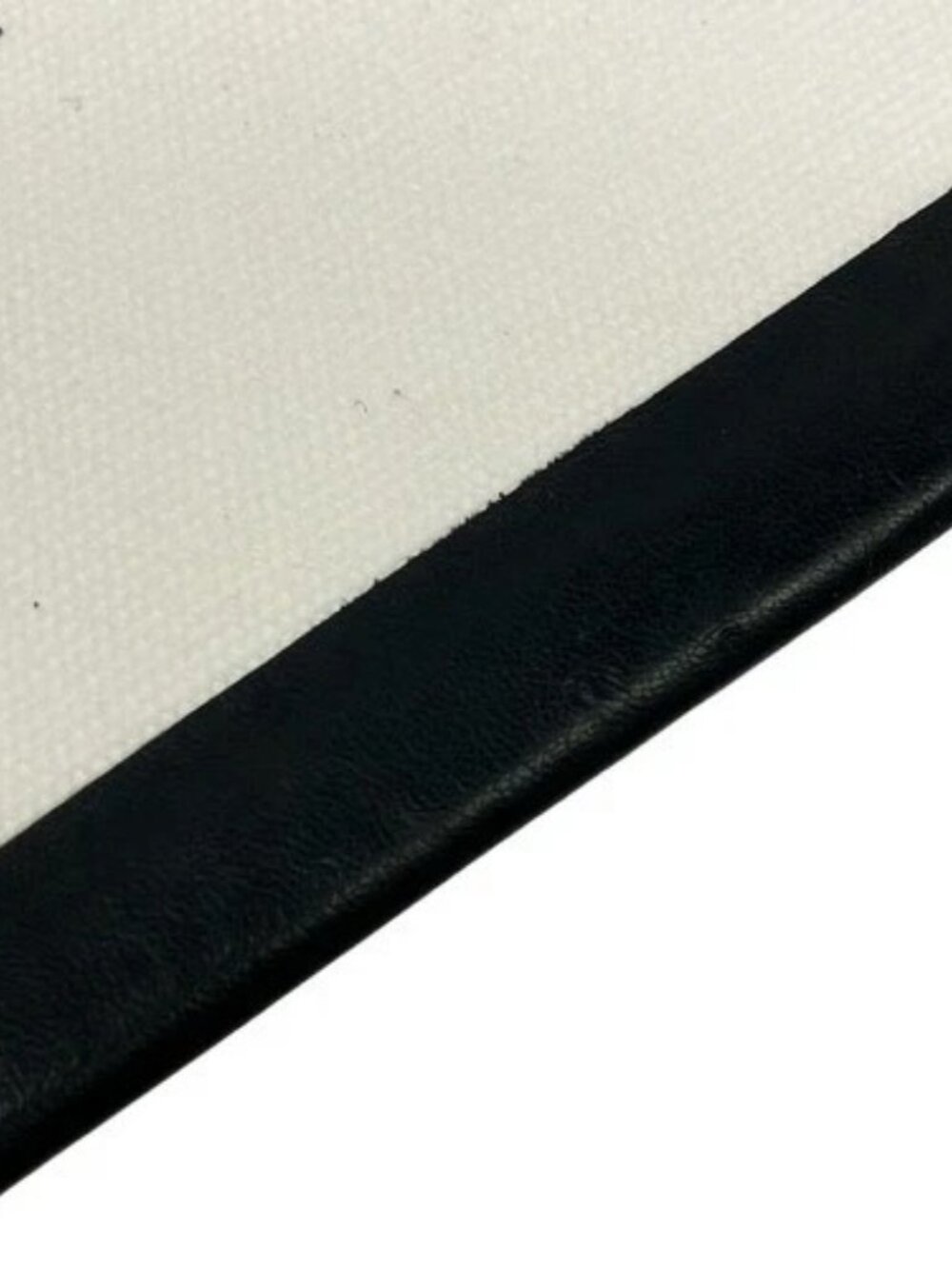 CELINE - Cream Black Canvas Clutch Bag - Picture 11 of 15